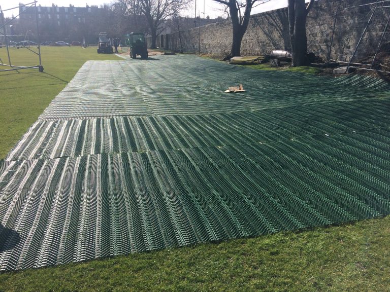 TurfMesh Installation Grange Sports Club - Laying The Mesh