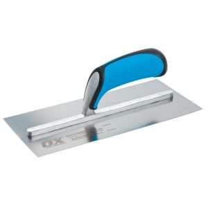 Trowels are used to smooth the area before the curing time runs out.