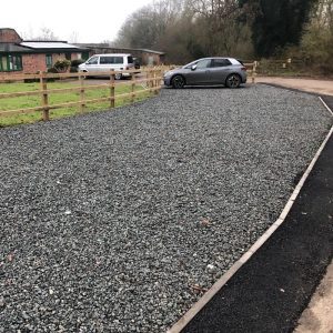 X-Grid Gravel Car Parking Space Finished