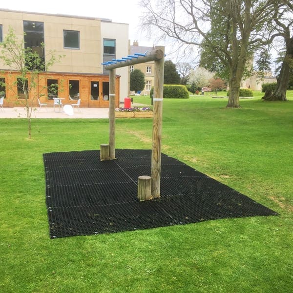 Rubber Grass Mats In Use - School