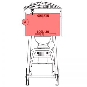 100.003 | Mixer drum incl. Mixer gate, complete set