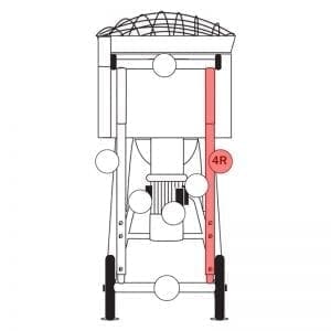 100.004R | Frame, right side part
