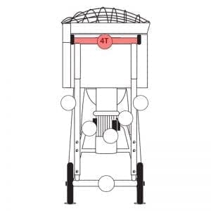 100.004T | Frame, top / rear part
