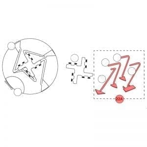 100.022A | Mixer arms, set of 4 pcs., wo/cross joint