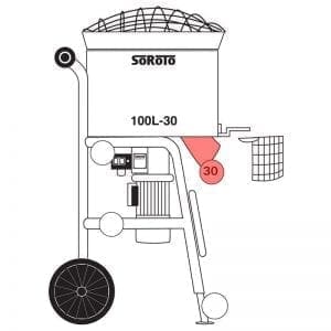100.030 | Discharge chute (incl. Nuts)