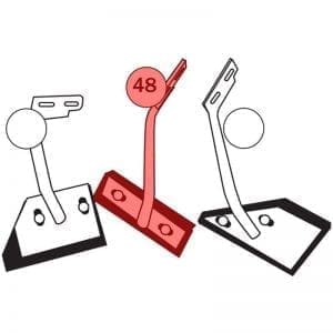 100.048 | Mixer arm w/rubber, rake