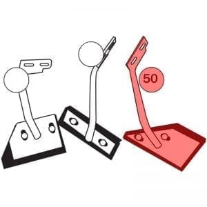 100.050 | Mixer arm w/rubber, Side-base