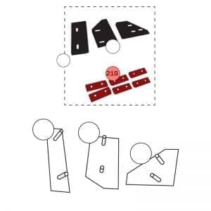 120.021B | Rubber parts (replacement set,cross joint only)