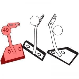 120.049 | Mixer arm w/rubber, Side-base