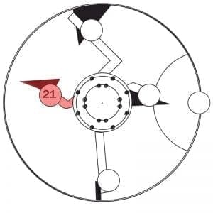 200.021 | Mixer arms w/rubber blade, mid-base