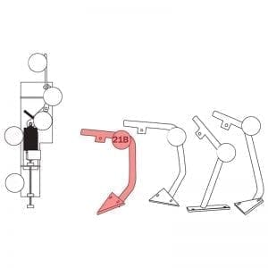 200.021B | Mixer arms wo/rubber blade, mid-base