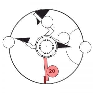 300.020 | Mixer arms w/rubber blade, side