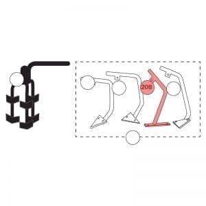 300.020B | Mixer arms wo/rubber blade, side