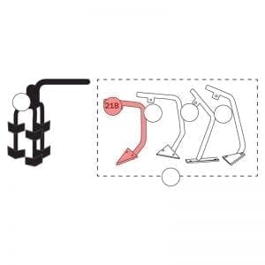 300.021B | Mixer arms wo/rubber blade, mid-base
