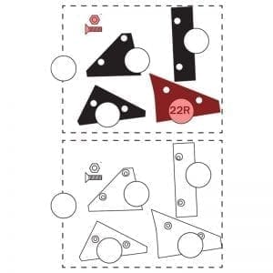 300.022R | Blade, rubber part, Tower-base
