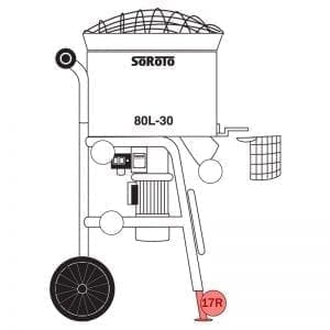 080.017R | Telescopic leg, front - right side