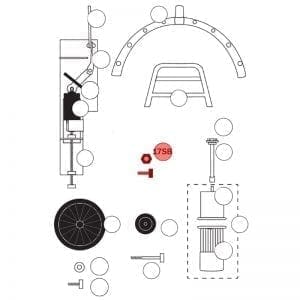 080.017SB | Bolt and nut (1pair) for telescopic leg (1pc.)