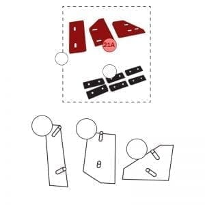 080.021A | Rubber parts for mixer arms, blades only