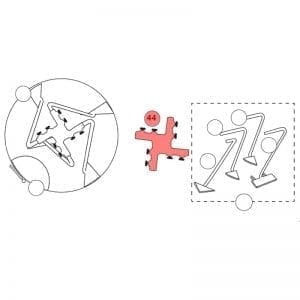 080.044 | Cross joint for mixer arms, steel