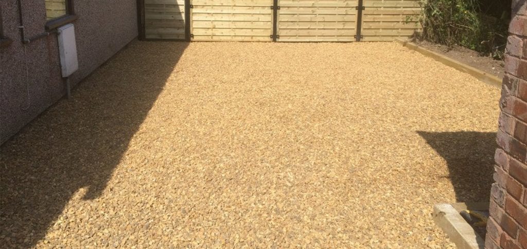 13. White X-Grid Driveway Progress