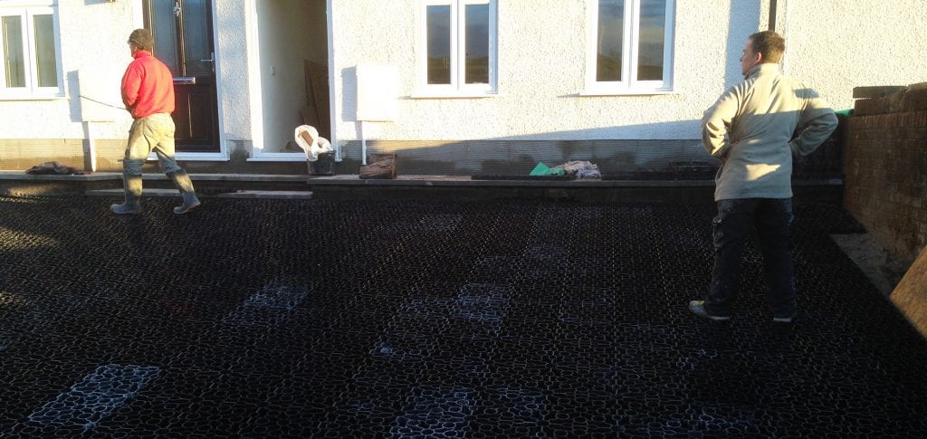 15. X-Grid Driveway Being Installed